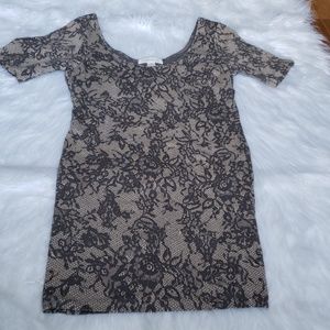 Lace print dress